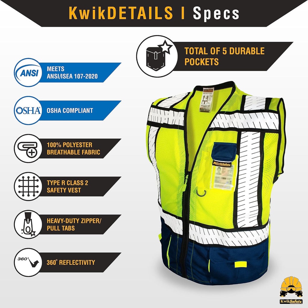 SHERIFF & SPECIALIST Safety Vest Class 2 ANSI OSHA Hi Vis Vest