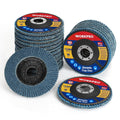 WORKPRO 20-Pack Zirconia Flap Discs, 4-1/2" x 7/8", T29, 40 Grit