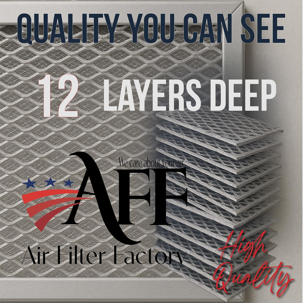 12-Layer 5" x 7.5" Pull Tab Microwave Grease Filter Replacements For Many GE, Frigidaire, Magic Chef & LG Microwave