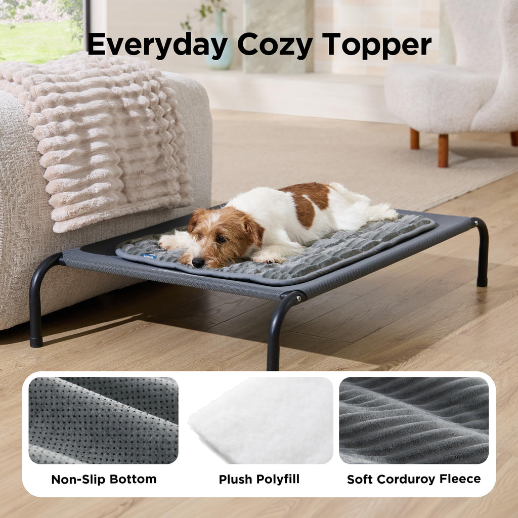 ComfyFleece Washable Dog Crate Pad,Soft Thin Medium Pet Mat,30"