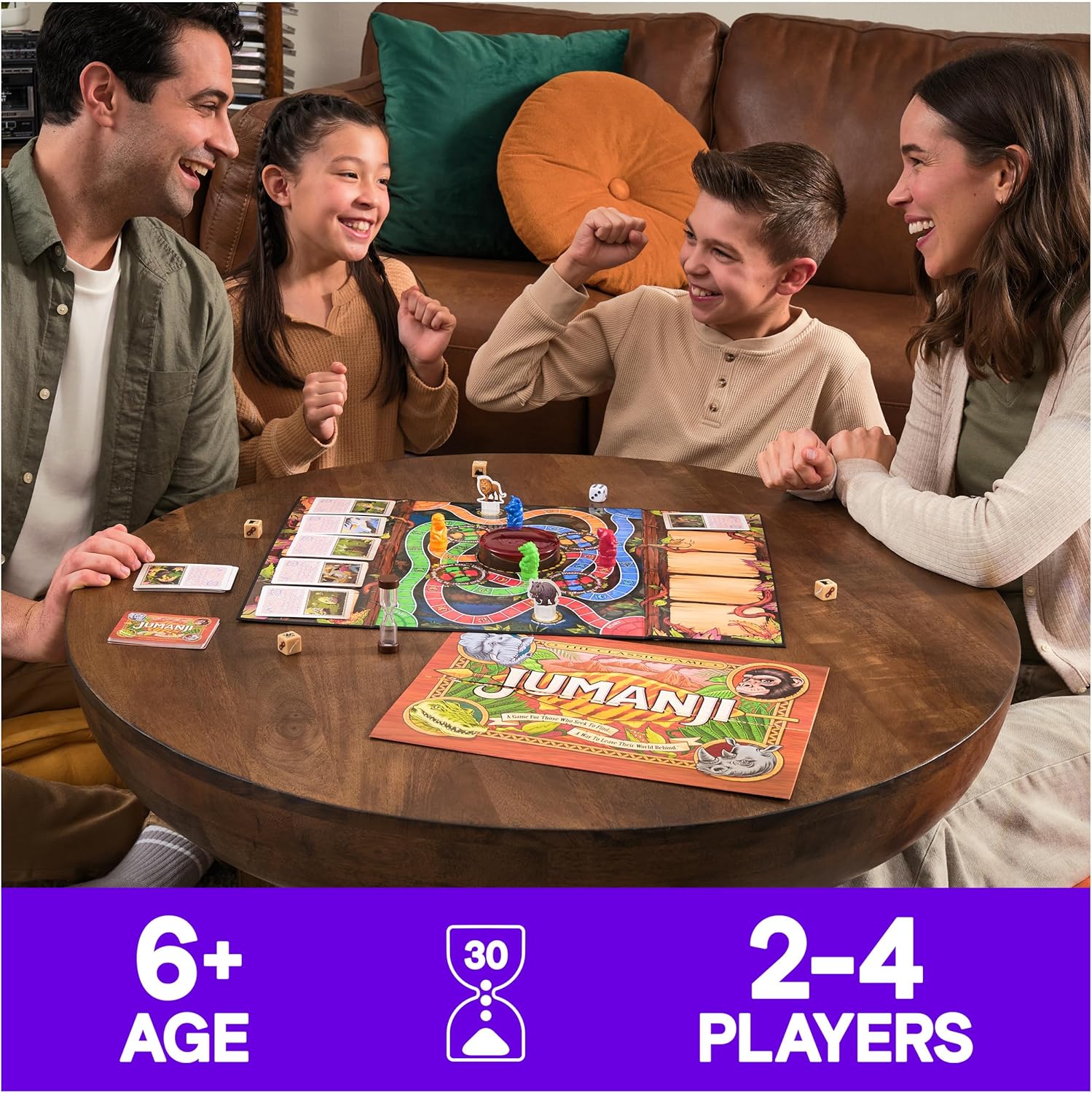 Spin Master Games, Jumanji 30th Anniversary Edition, The Classic Thrilling Adventure Family Board Game Based on the