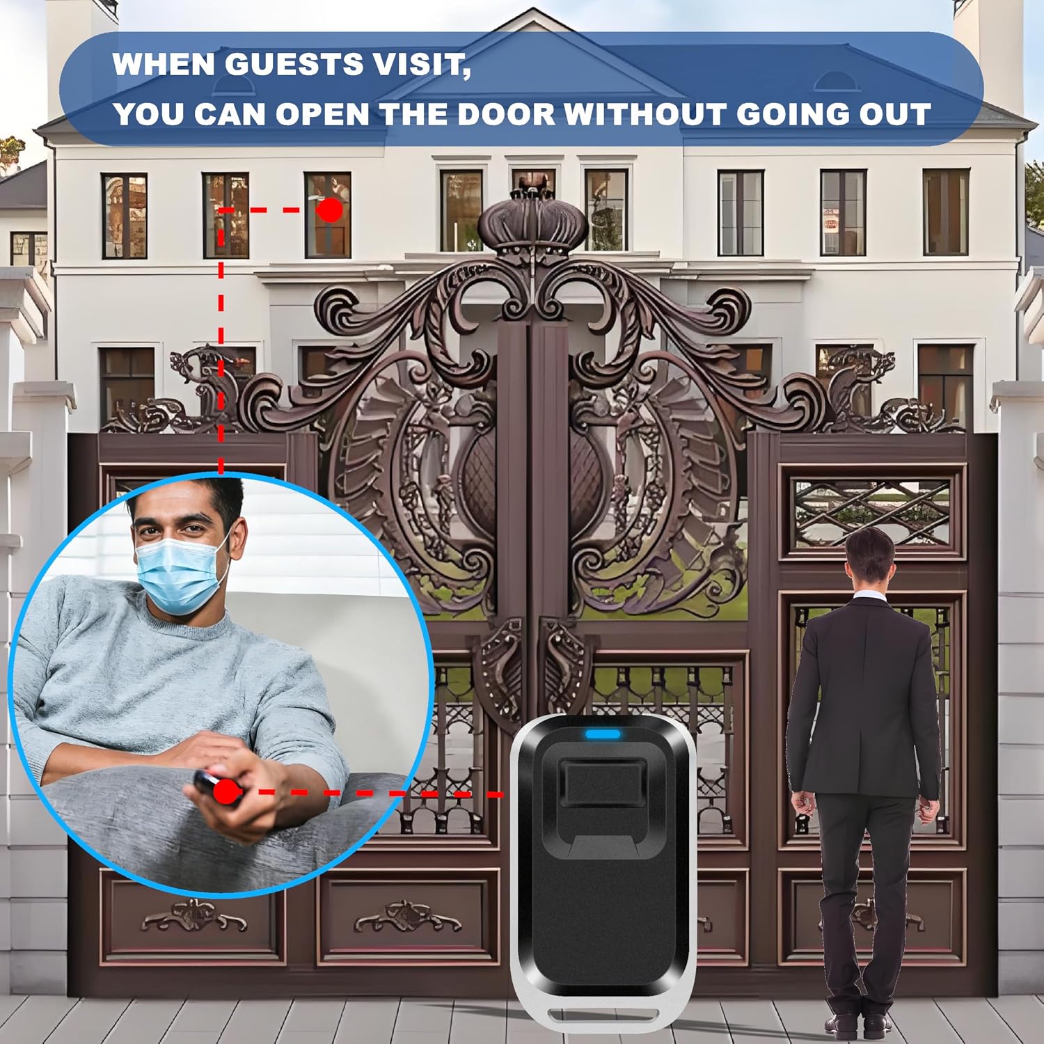 RF Wireless Remote Access Control with Electric Strike Door Lock | 12V Fail-Secure Striker for Retail Store