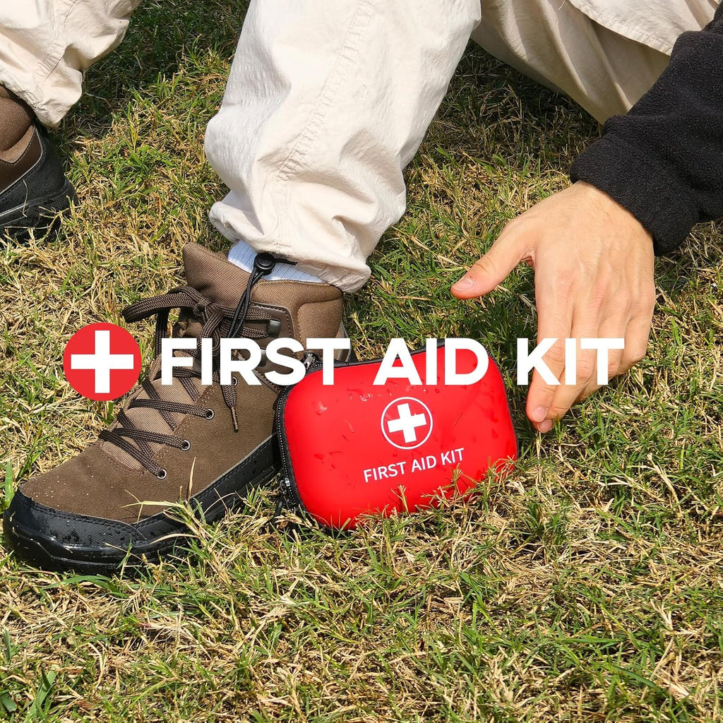138 Pcs Mini First Aid Kit Travel Size, TSA Approved Small First Aid Kit for Car, Hiking & Home, Compact Travel