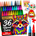 36 Acrylic Paint Markers - Paint Pens for Drawing - For Fabric, Rock, Glass, Wood, Molds - Arts & Crafts Gift for