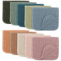 Muslin Burp Cloths 20" x 10", Pack of 10 - Large, 6-Layer, Ultra Absorbent 100% Cotton for Baby Drool and Messes