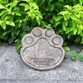 Garden Stepping Stone, Paw of Dog Cat Pet Memorial Stones, Loss of Pet Gift - 7.5" L x 7.5" W x 0.6" D