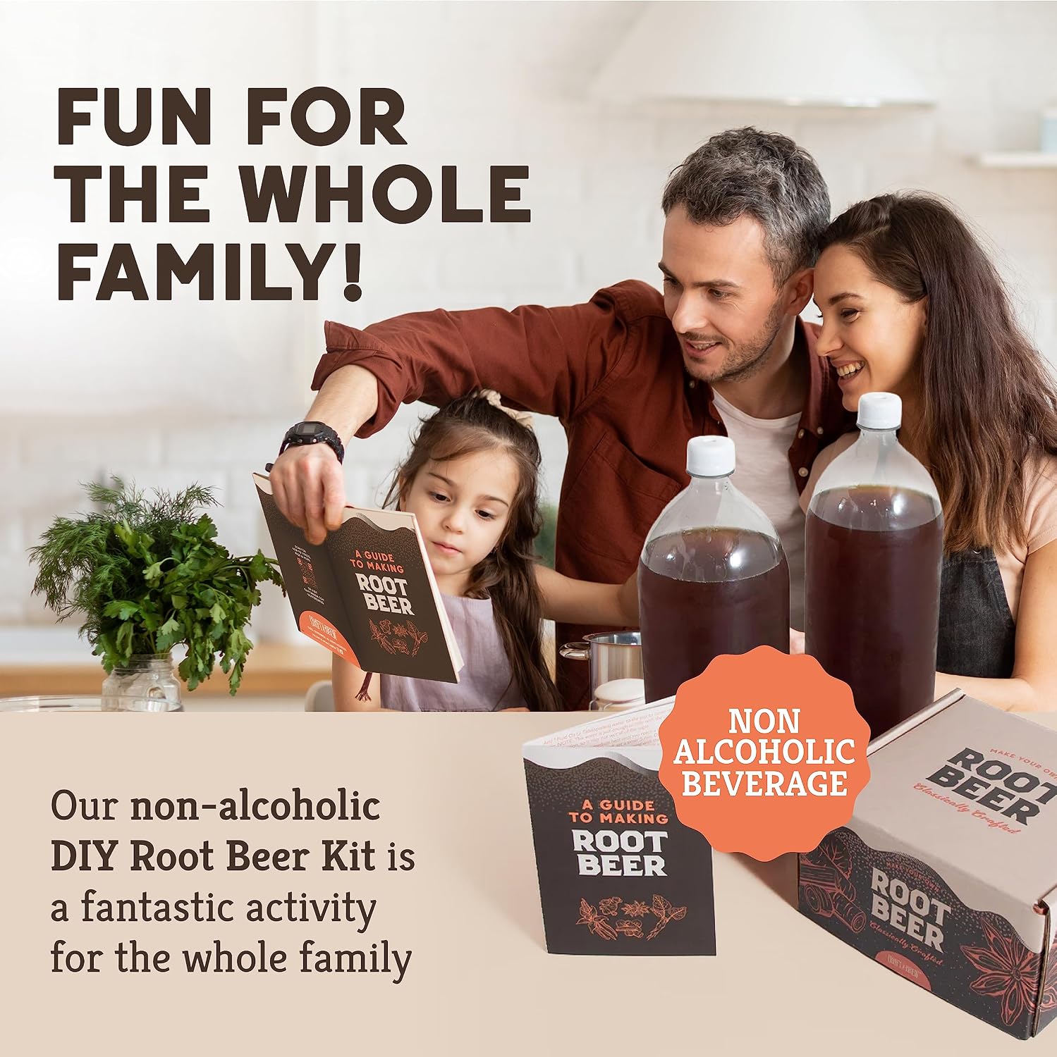 DIY Make Your Own Craft Root Beer - Complete Equipment and Supplies - Starter Home Brewing Kit - 1 Gallon