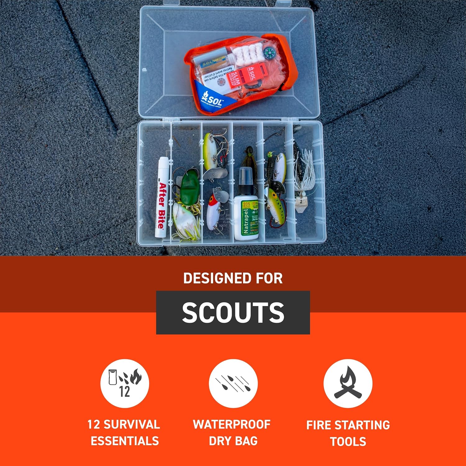 S.O.L. Waterproof Bag Scout Survival Kit