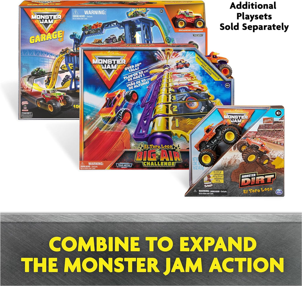 Official Die-Cast Monster Trucks, 1:64 Scale 12-Pack | 12 Exclusive Toy Trucks, Authentic Details & Graphics, Grave