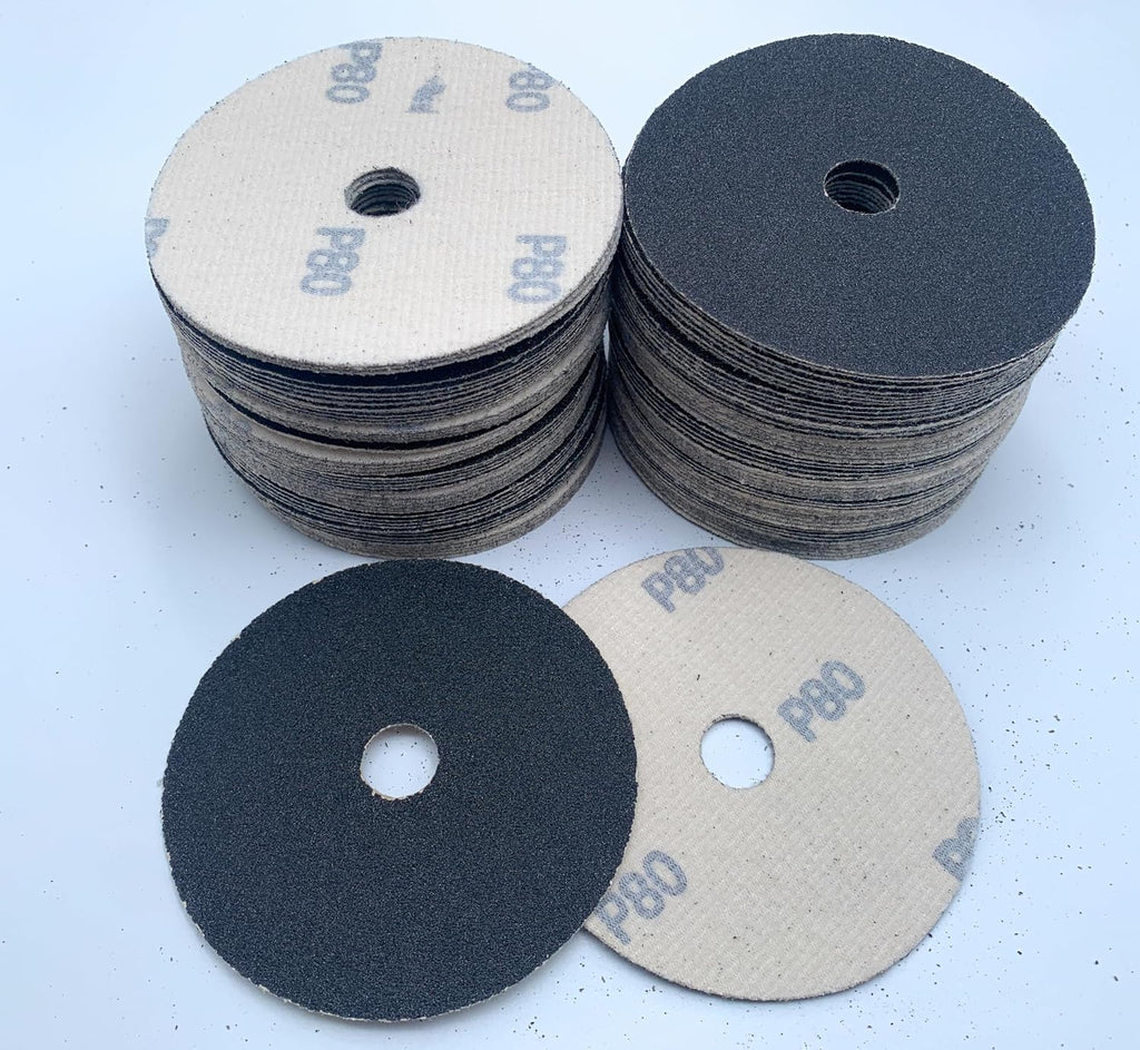 100PCS 4 Inch Silicon Carbide Velour Abrasive Paper Sanding Discs Sandpaper Sander (100pcs 80 Grit)