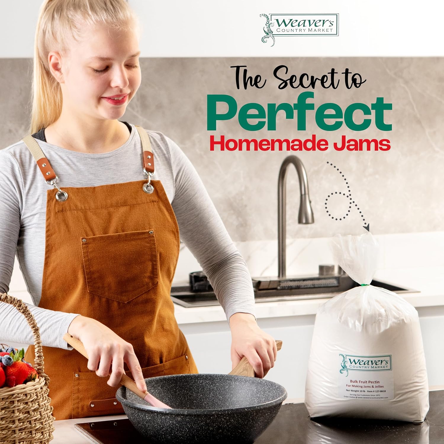 Bulk Fruit Pectin Powder for Jam and Jellies - Made in USA Pectin for Canning Jelly, Cost Effective Pectin for