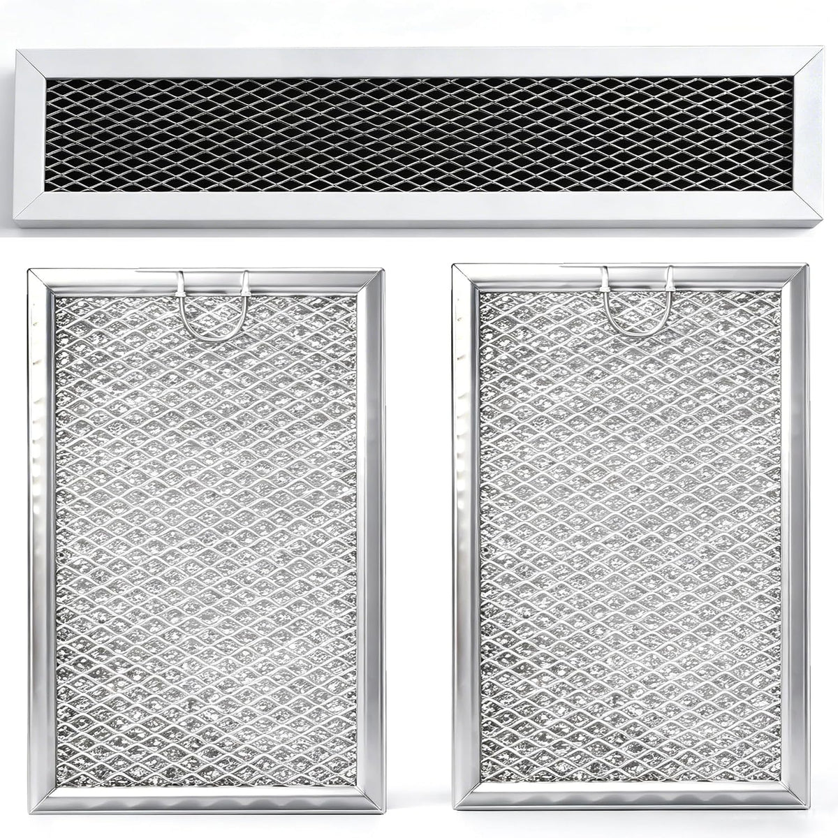 3PCS Microwave Grease and Charcoal Filter Compatible with GE Microwave PVM9005SJ1SS PVM9005SJ2SS PVM9005SJ3SS PVM9005SJ4SS PVM9005SJ5SS