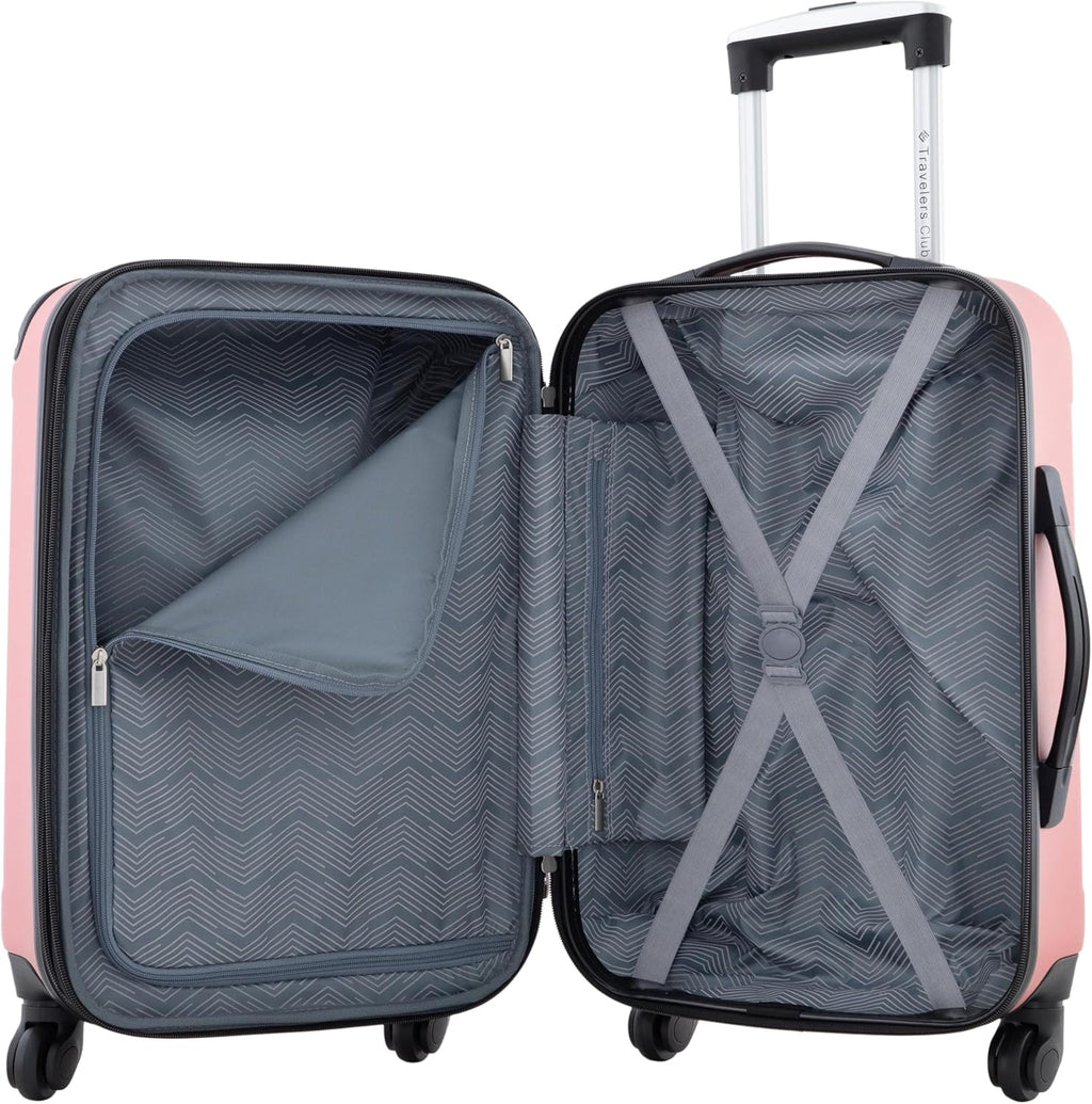Chicago Hardside Expandable Spinner Luggage, Rose Gold, 22" Carry-On