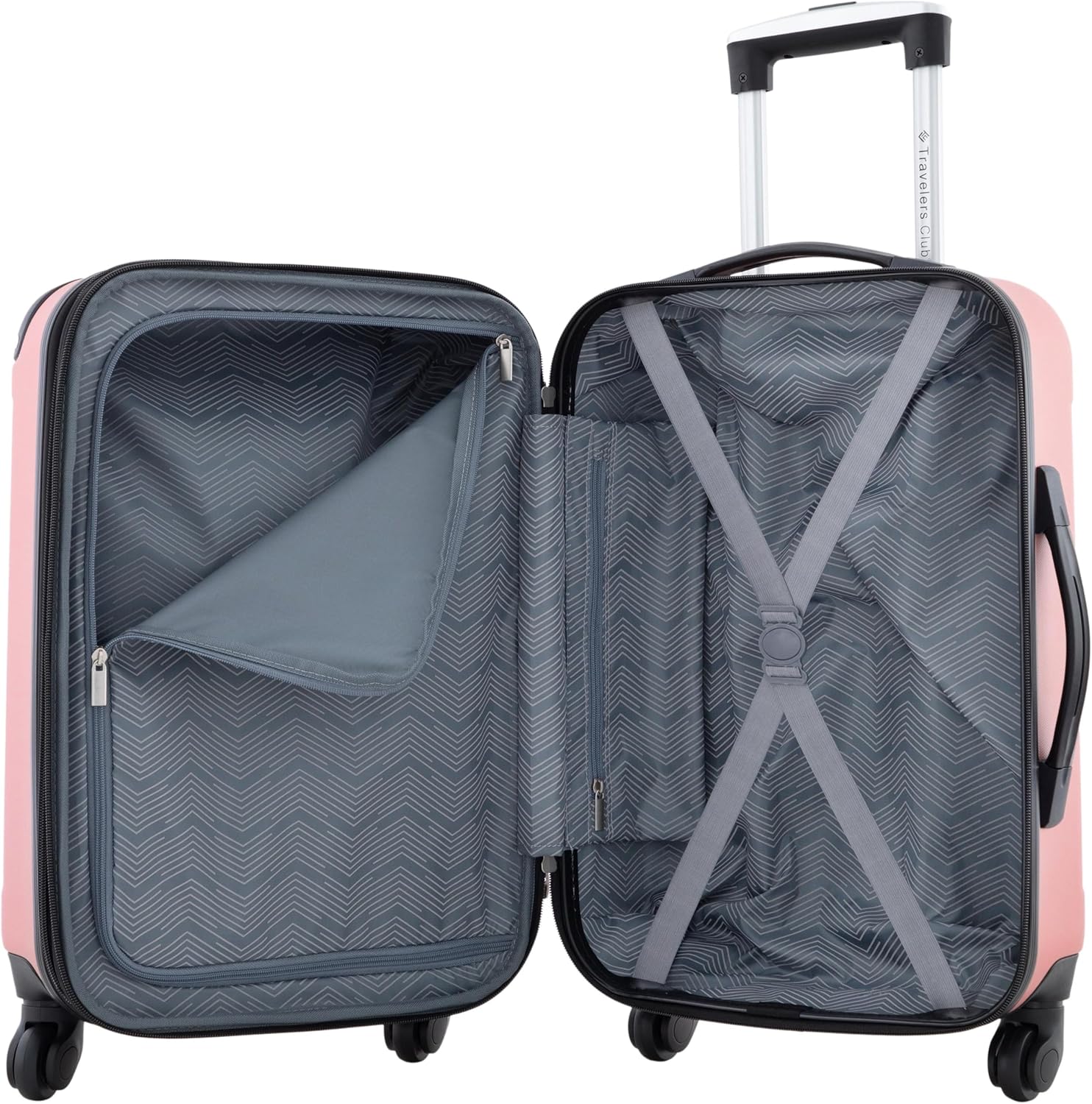 Chicago Hardside Expandable Spinner Luggage, Rose Gold, 22" Carry-On