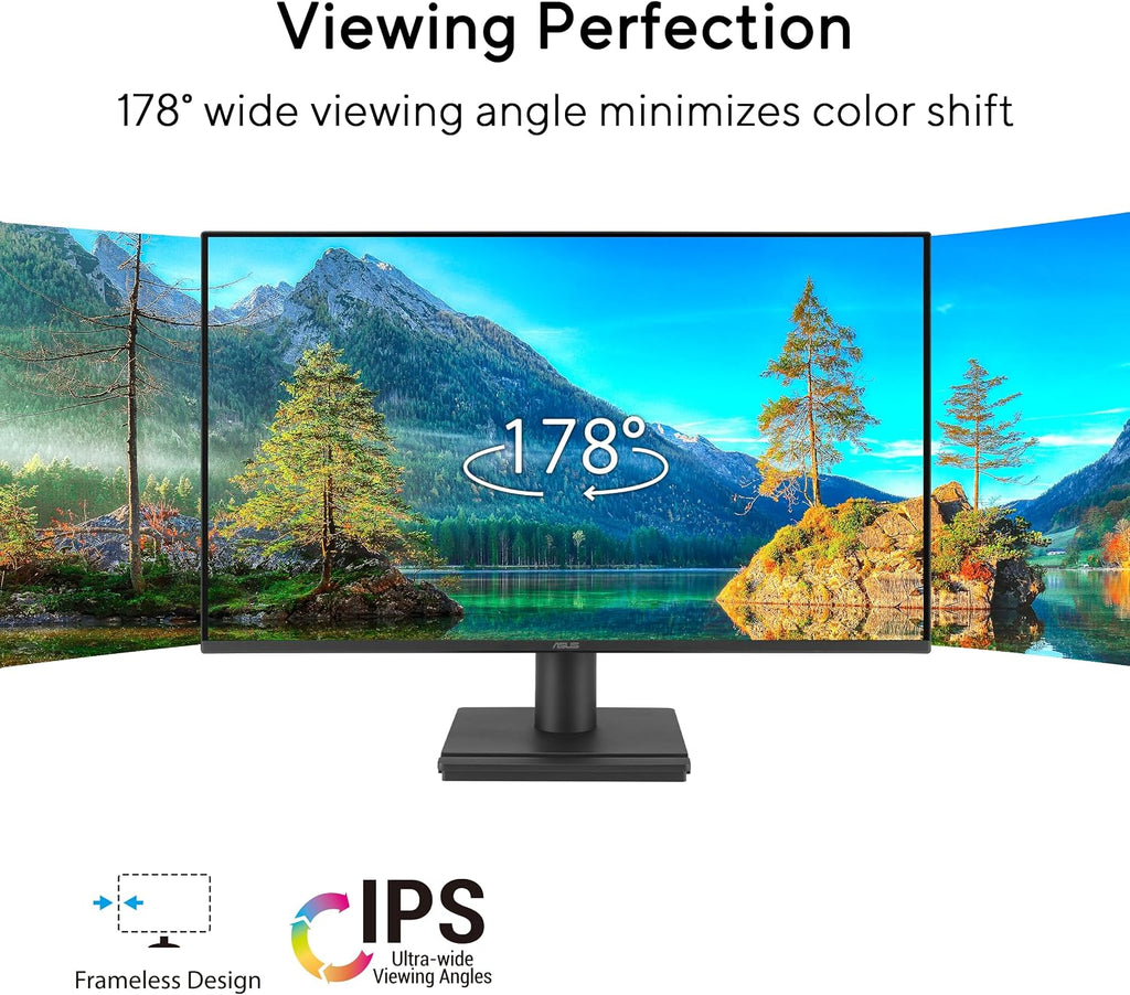 VA27EHF2 Eye Care Gaming Monitor – 27-inch, IPS, Full HD, 99% sRGB, Frameless, 120Hz, Adaptive-Sync, 1ms MPRT, HDMI