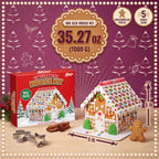 Gingerbread House Kit, Big Christmas Decorating Set with Candy