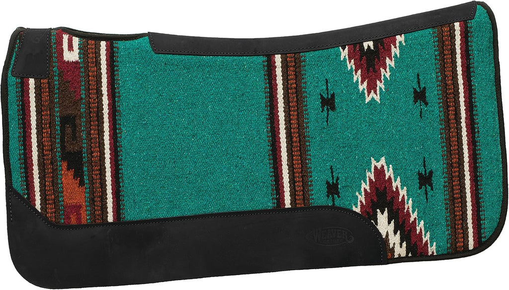 31" x 32" Contoured Single Weave Wool Blend Felt Horse Saddle Pad, Shock Absorbing Western Saddle Pad for Protection