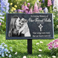 Personalized Human Memorial Stones, Black Granite Memorial Garden Stone, Gifts for Someone Who Lost a Loved One, or