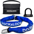 8mm Security Chain Kit (3', 6' or 10') with Compact U-Lock, 3' | Weatherproof, Heavy Duty, Cinch Style, Hardened