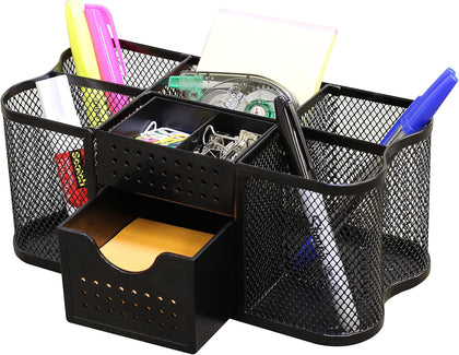 Desk Organizers Pen Holder Office Caddy Storage, Black