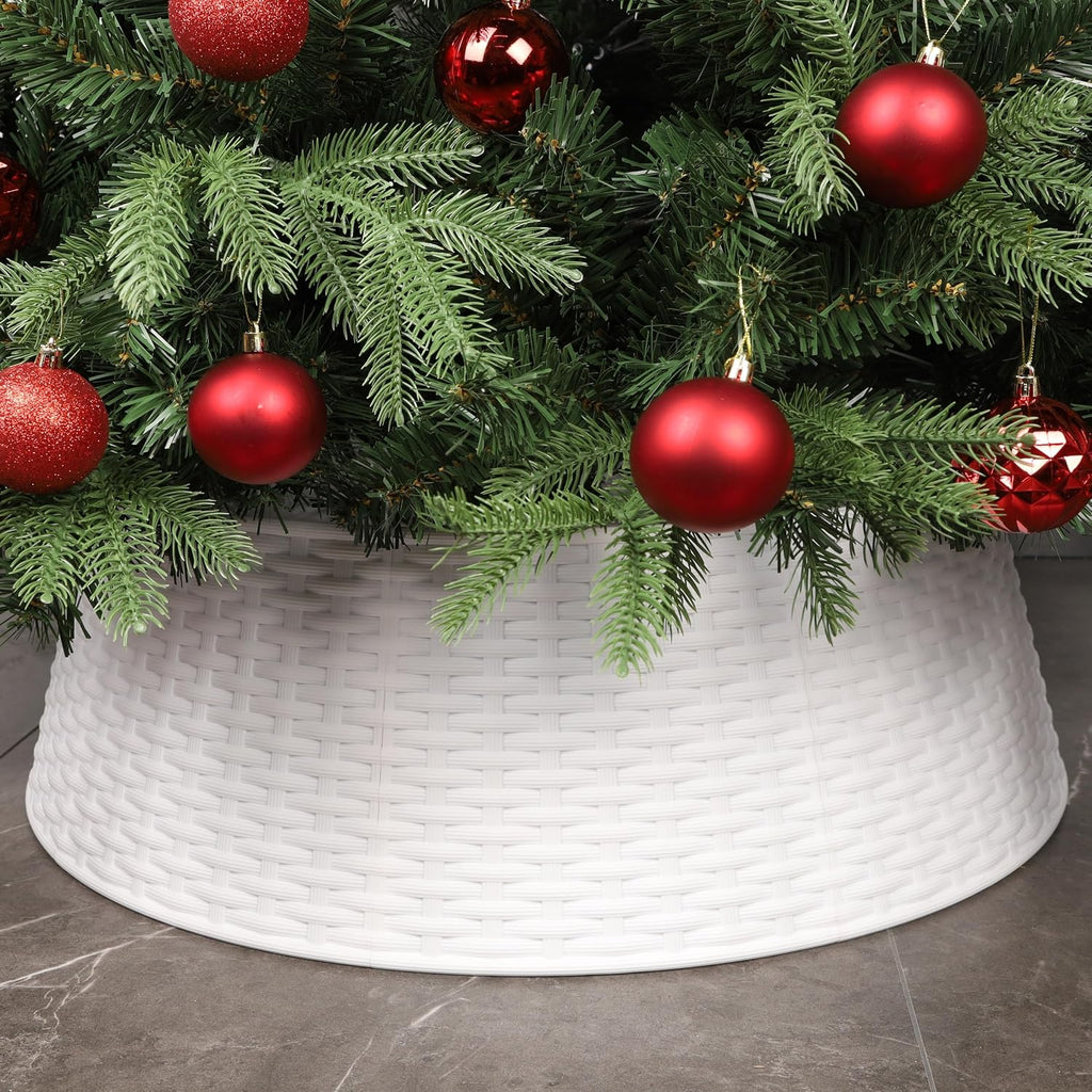 Christmas Tree Ring, 28.5" Plastic Christmas Tree Collar, Christmas Tree Skirt for Artificial Christmas Trees