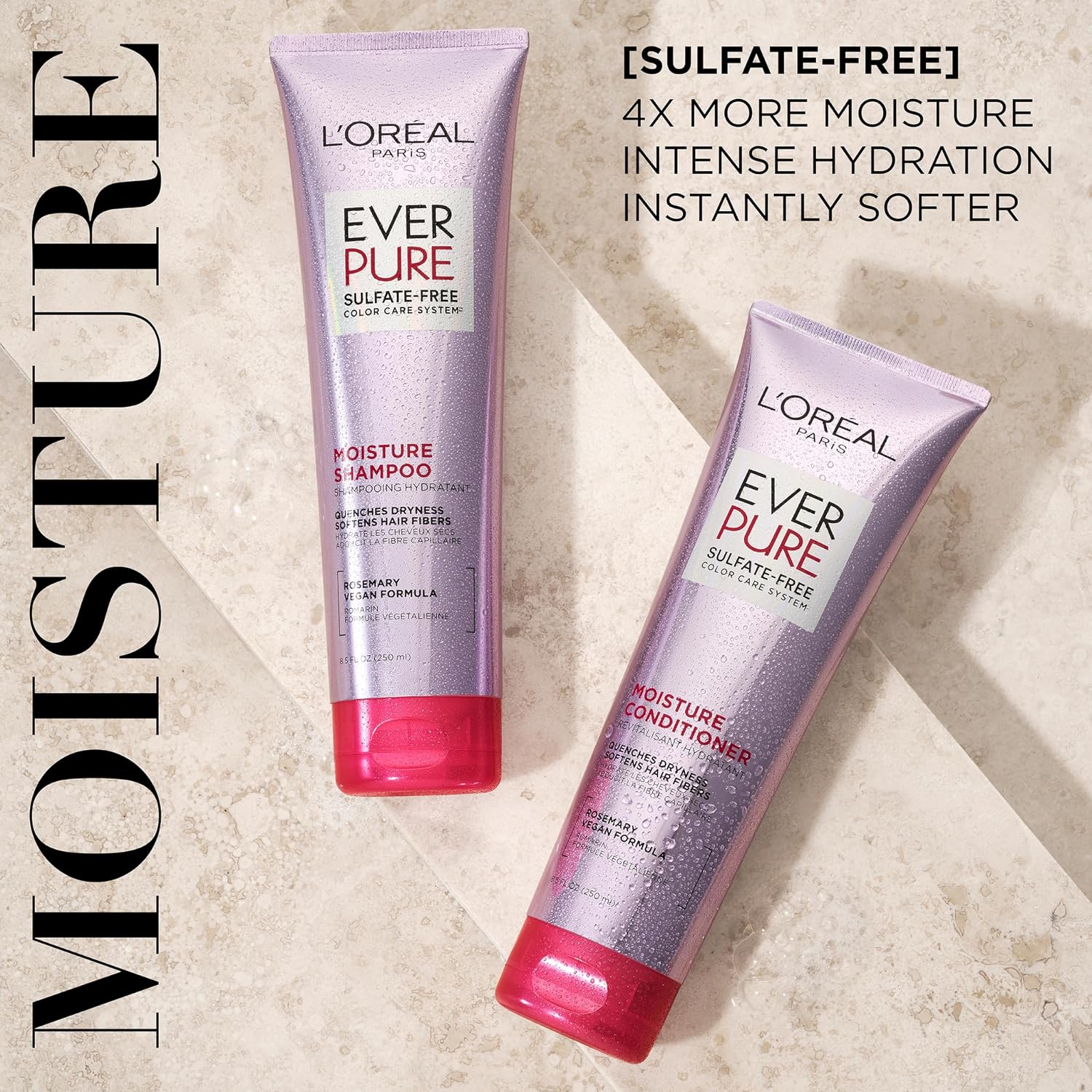 EverPure Moisture Shampoo and Conditioner Set, Sulfate-Free Hair Care for Dry or Color-Treated Hair with Rosemary