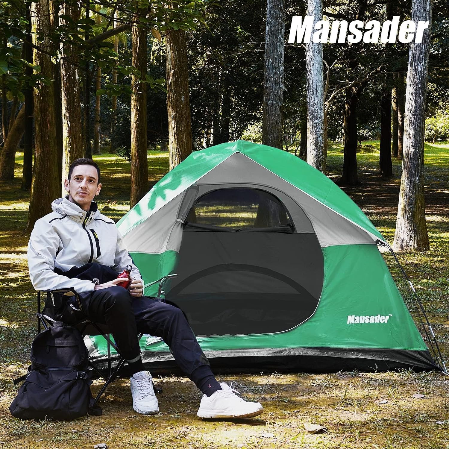 Camping Tent, Waterproof 2/3/4 Person Tents for Camping, Lightweight Easy Set Up Outdoor Hiking Tent Backpacking Tent