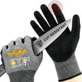 Work Gloves, ANSI A5 Cut Resistant Gloves, Sandy Nitrile Grip