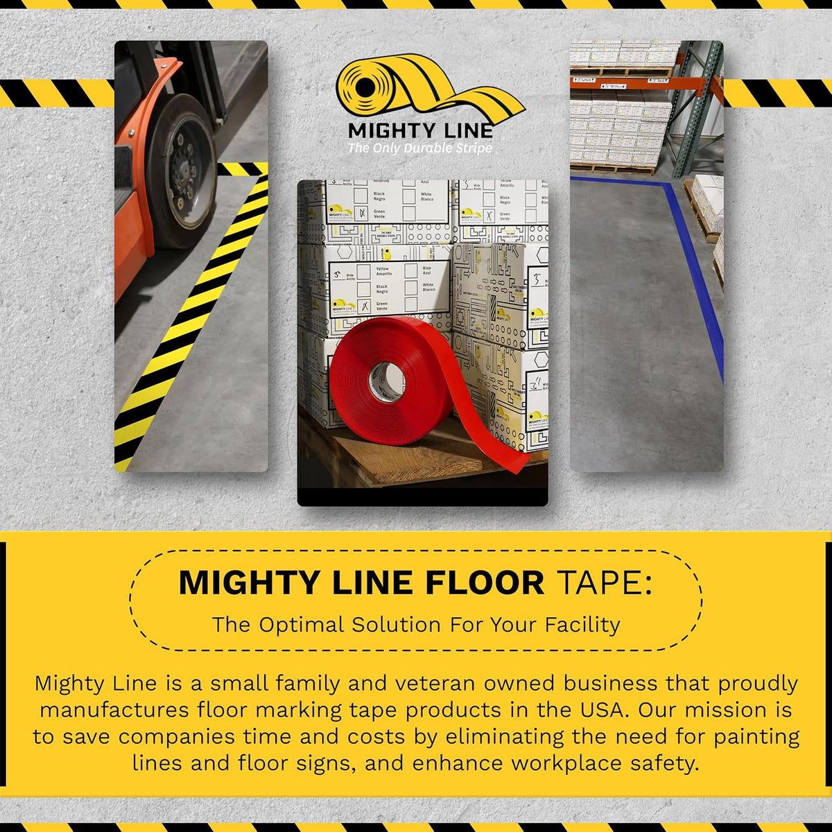 5S Floor Marking Tape, 3 in Wide, 100 ft Roll, Yellow