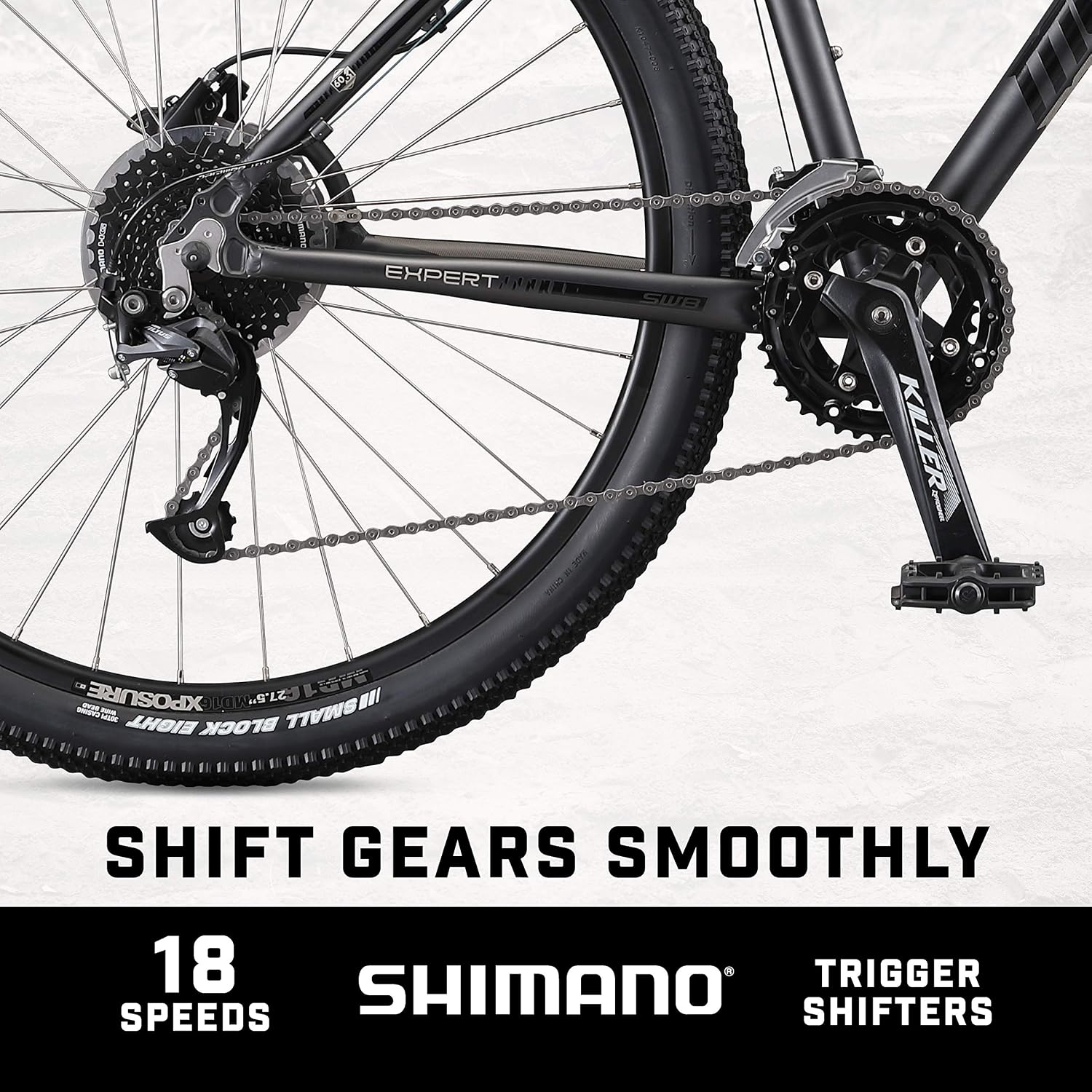 Switchback Comp Expert Sport Trail Mountain Bike for Adult Men Women, 16/18/21-Speed Options, 27.5-Inch Wheels, Disc