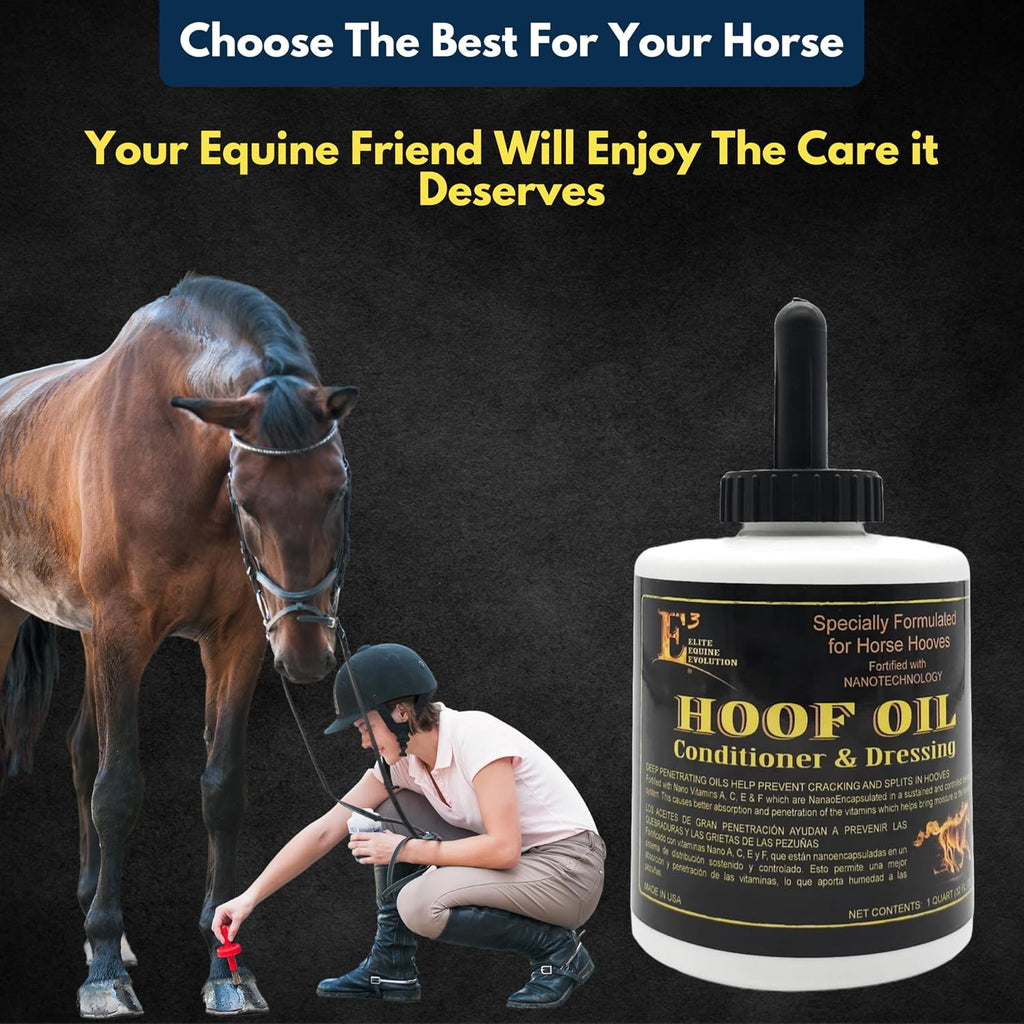 Hoof Conditioner & Dressing Oil 32 oz, Expert Formula for Nourishing & Protecting Horse Hooves, Deep Conditioning for