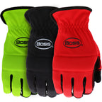 Men's Task 3-Pack High Performance Synthetic Leather Palm Work Gloves, High Dexterity, Knuckle Padding, Comfort