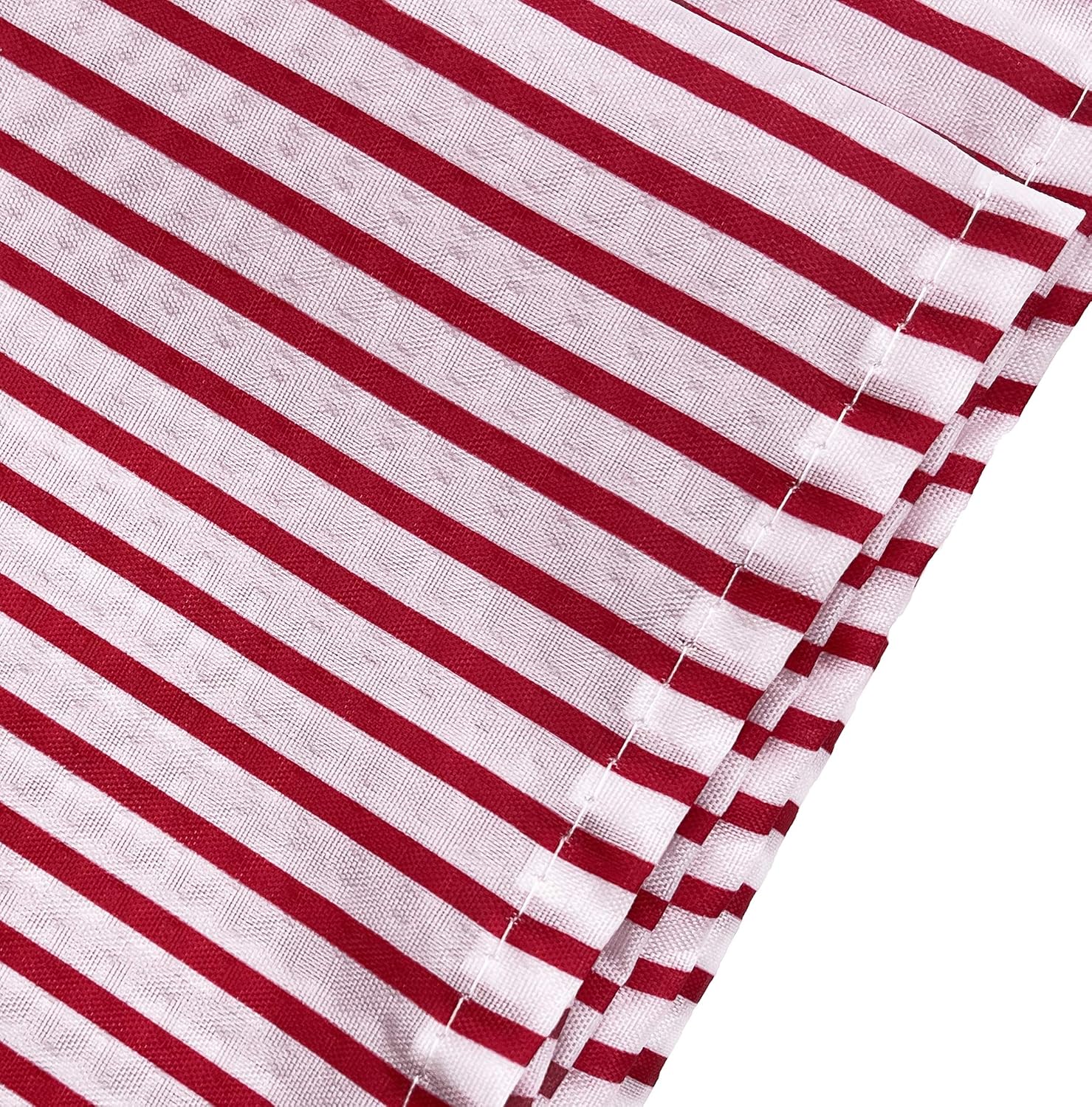 Seersucker Barber Cape, 45" x 54", Red/White Stripe | Water-Resistant 100% Polyester Cutting & Styling Cape