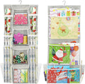 Double-Sided Hanging Gift Wrap Organizer, Gray (Set of 1)