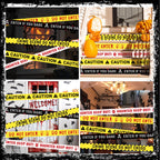 5Pcs 89.6Feet Caution Tape Halloween Decorations Outdoor House