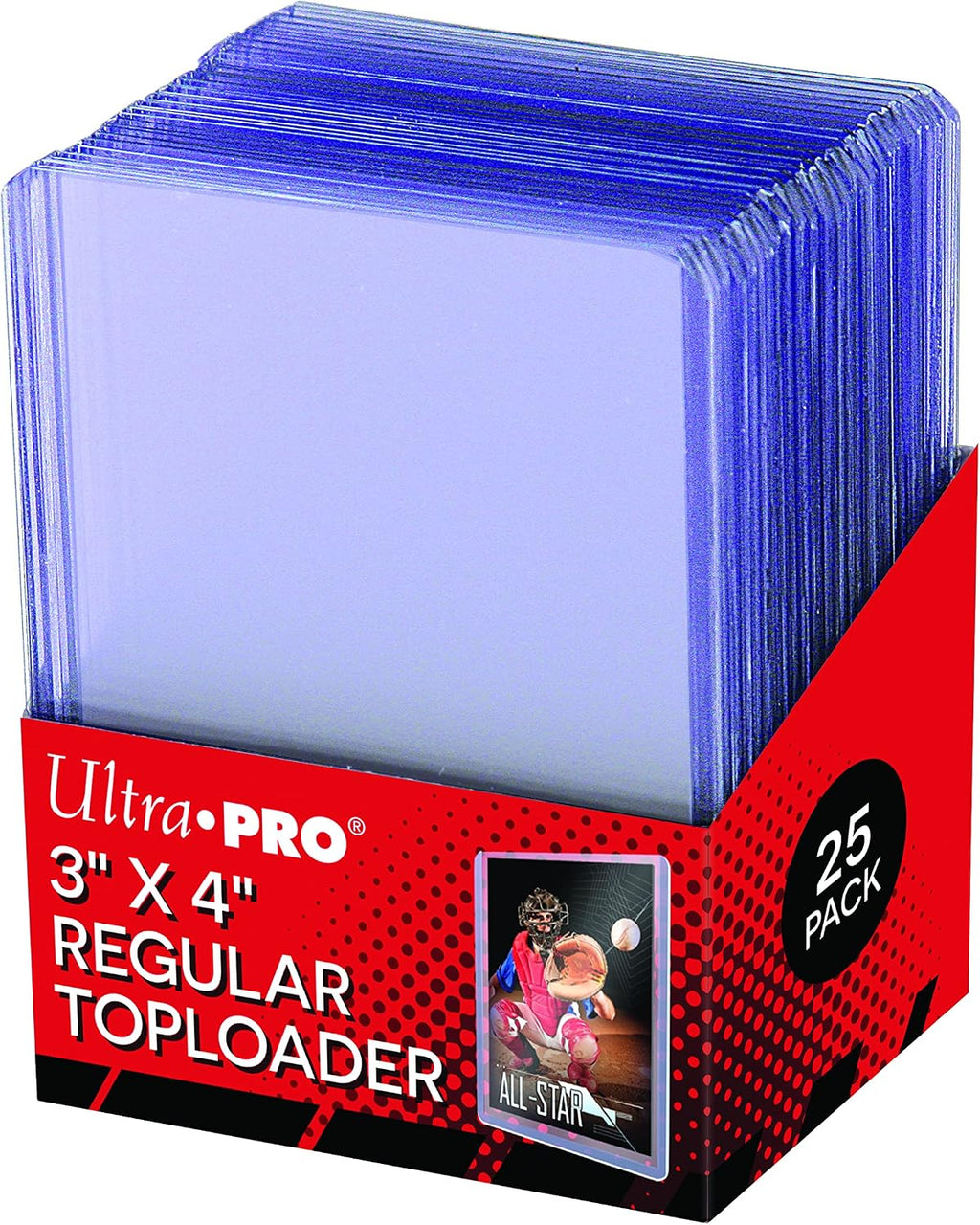 3" X 4" Clear Regular Toploader 25ct TopLoaders for Cards Baseball Card Protectors Hard Plastic Hard Card Sleeves