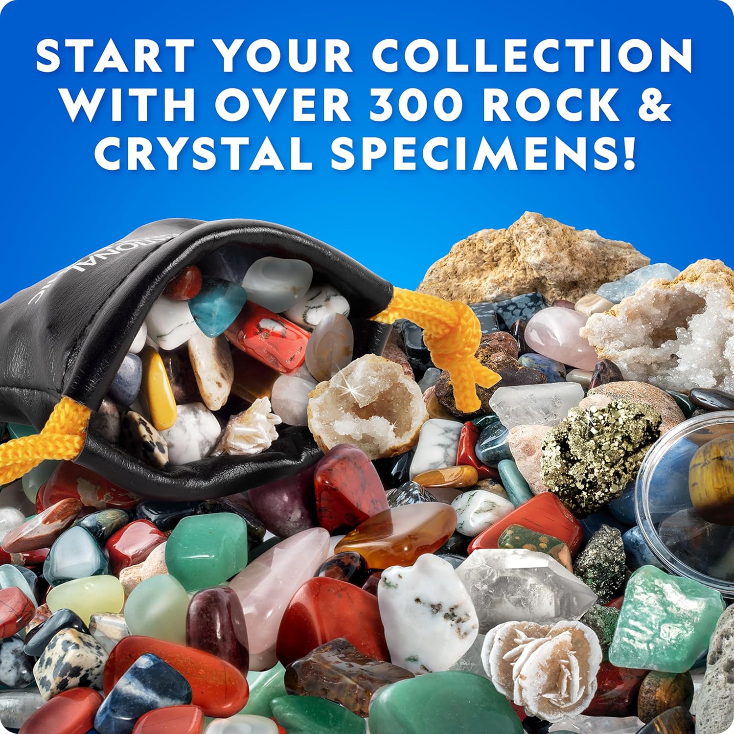 National Geographic Geology Kit with Crystals, Gem Dig, & Rock Collection | Rock Collection Box, Crystal Growing