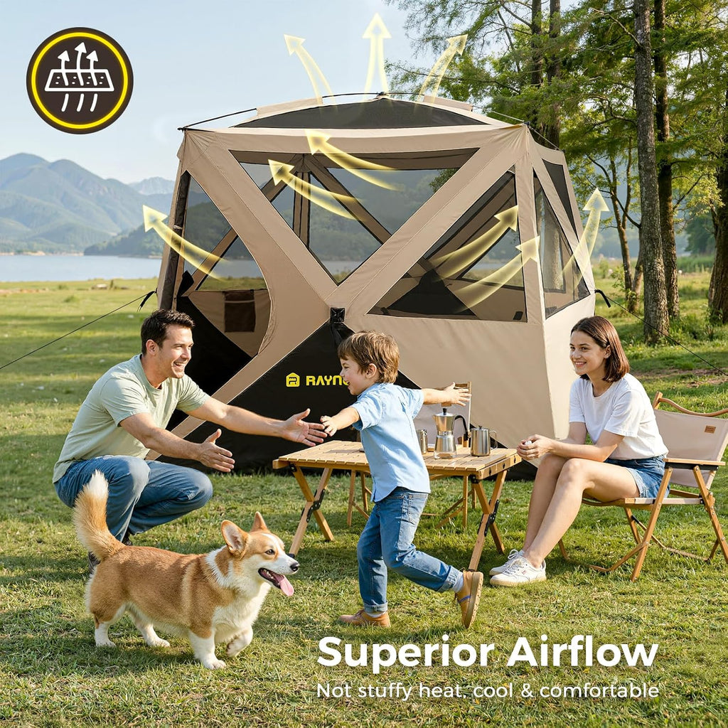 4 Person Camping Tent, Setup in 60 Seconds, Waterproof,Pop up Tents | Instant setup in 60 Seconds,Spacious