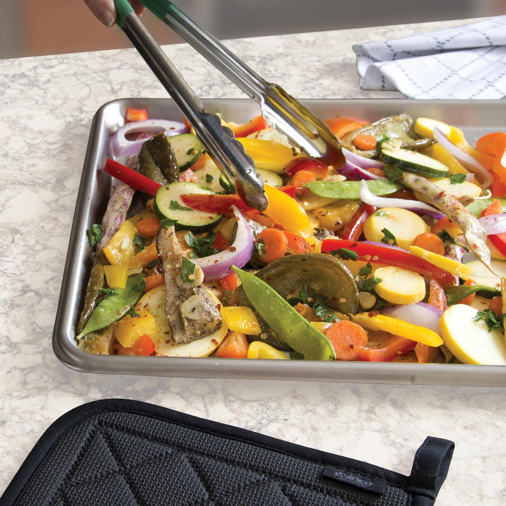 Half Size Stainless Steel Sheet Pan - Reinforced Rim, Open Bead