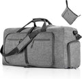 65L/85L/115L Foldable Travel Duffle Bag, Lightweight Checked Luggage with Shoe Compartment, Water-Resistant Weekender
