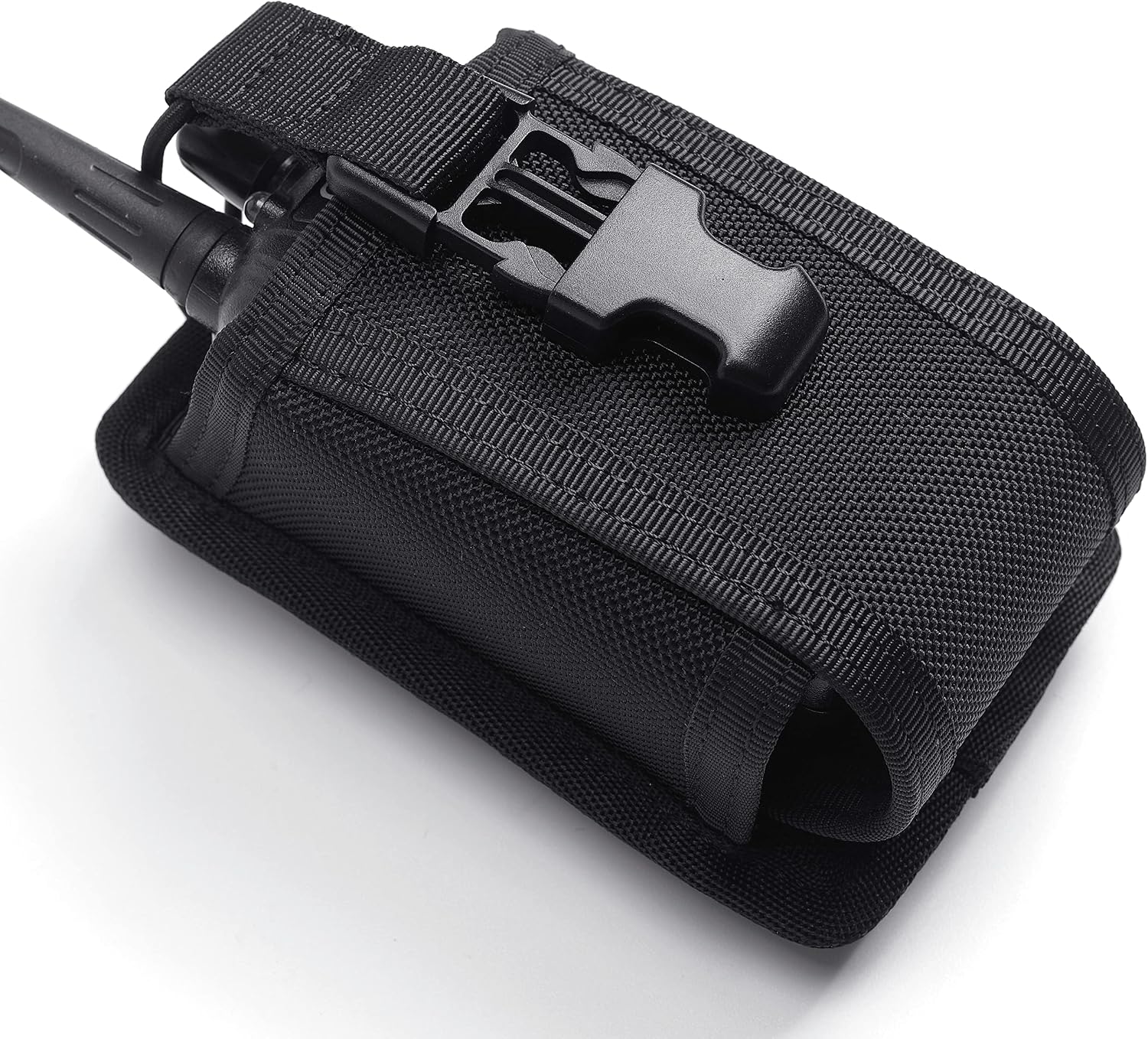 Universal Radio Holster Two Ways Radio Holder Walkie Talkies Pouch Tactical Nylon Case with MOLLE Strap Duty Belt