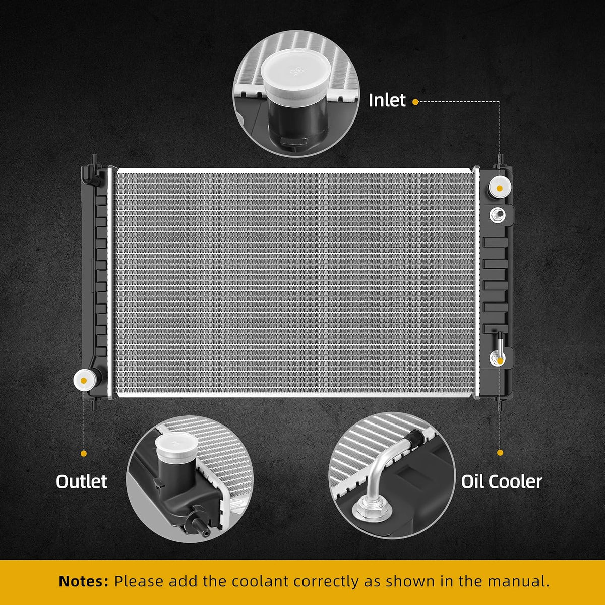 DWVO Radiator fit for Nissan Altima 2007-2018 Maxima 2009-2023 2.5L 3.5L