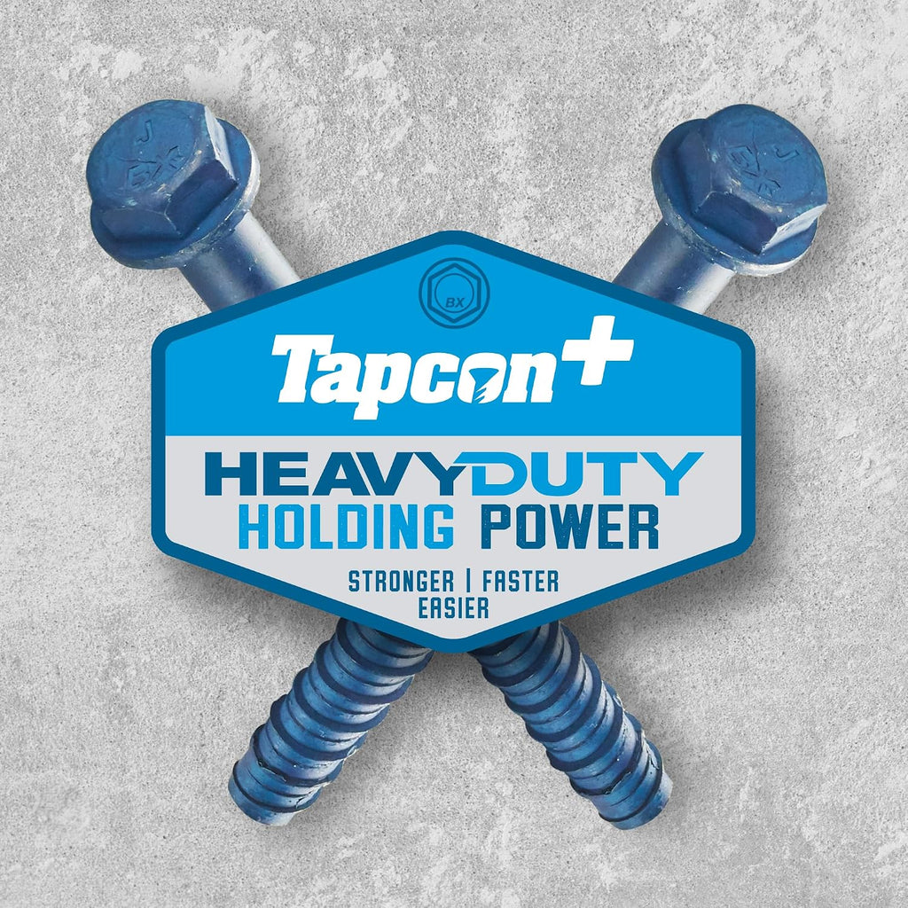 + 5/16 x 2-1/4 Inch Heavy-Duty Hex Head Concrete Anchors, 15 PCS, Corrosion Resistant Blue Climaseal Coating, Outdoor
