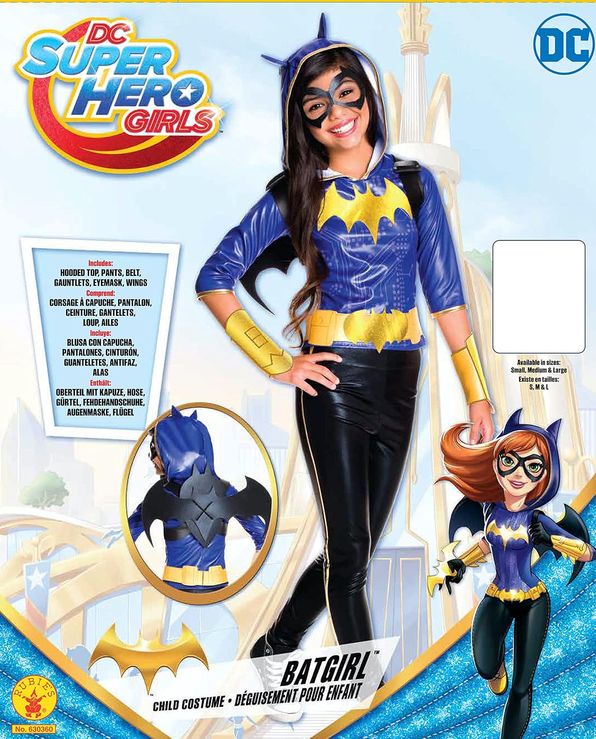 DC Superhero Girls: Batgirl Costume for Kids by Rubies, Girl's Large