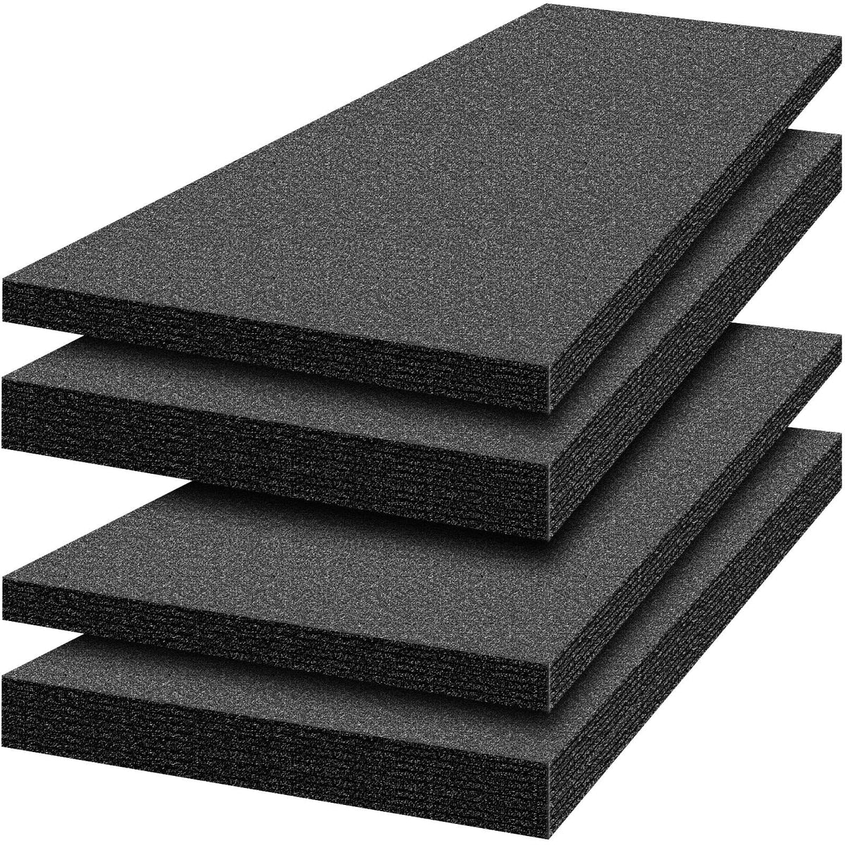 4 Sheets Polyethylene Foam Black Packing Inserts, 4 Sheets