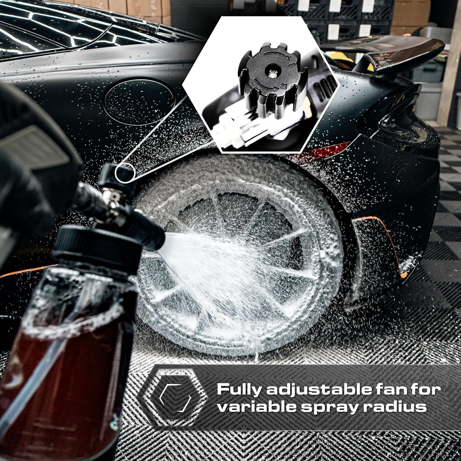 Ultra Foam Cannon, 1/4" Quick Connect, Heavy-Duty Thick Foam | Heavy-duty foam cannon lays thick, shaving-cream foam