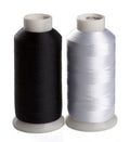 2 Huge Spools Bobbin Thread 60WT Black and White 5500 Yards Each