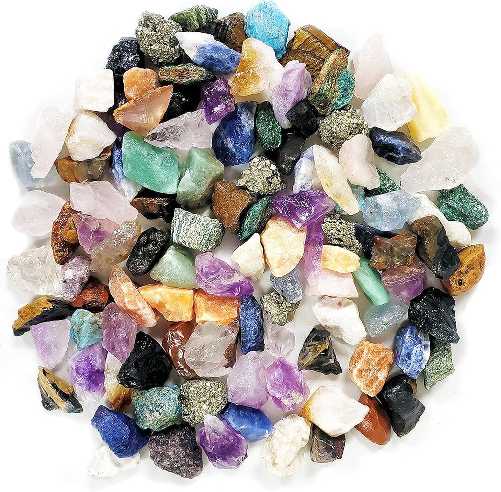 Rock Collection for Kids - Includes 250+ Bulk Rocks, Gemstones & Crystals + Genuine Fossils and Minerals - 2 Lbs.