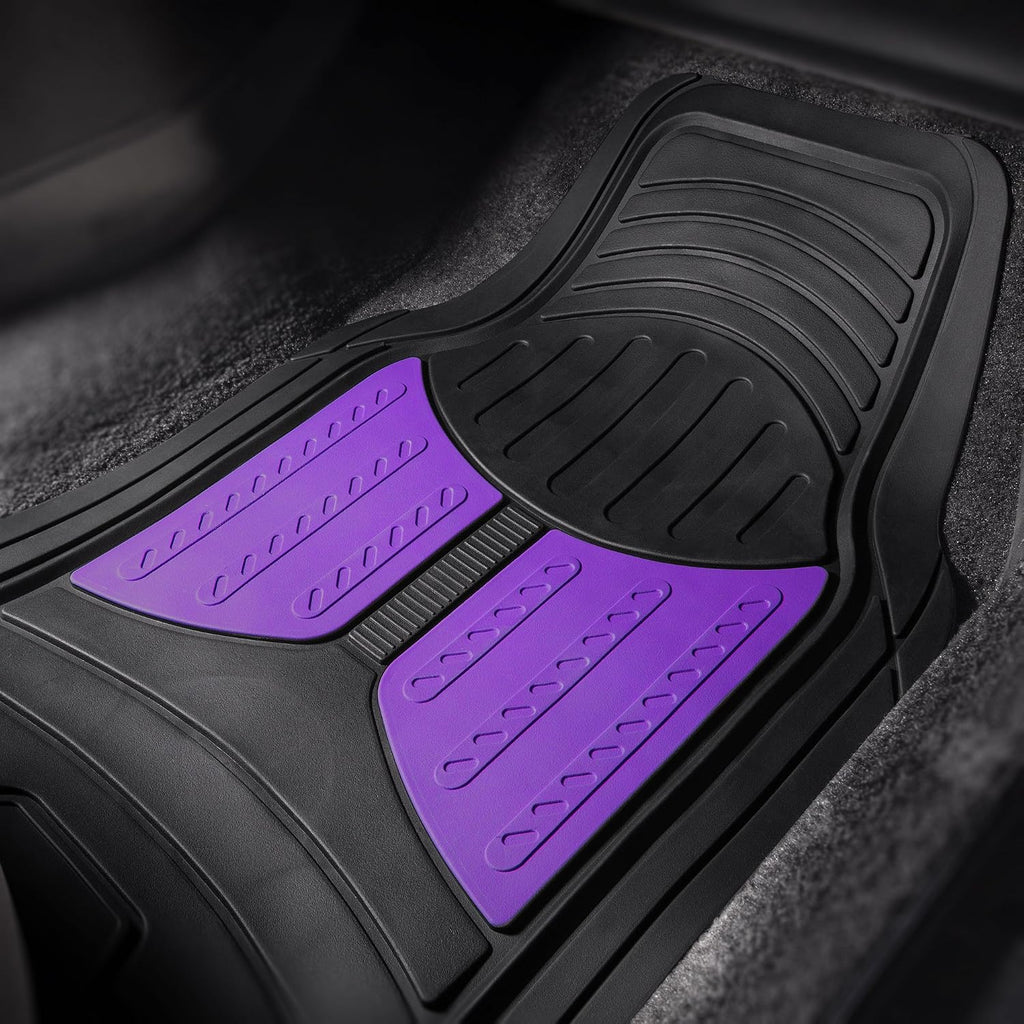 Automotive Floor Mats Purple Climaproof for All Weather Protection Universal Fit Heavy Duty Rubber fits Most Cars