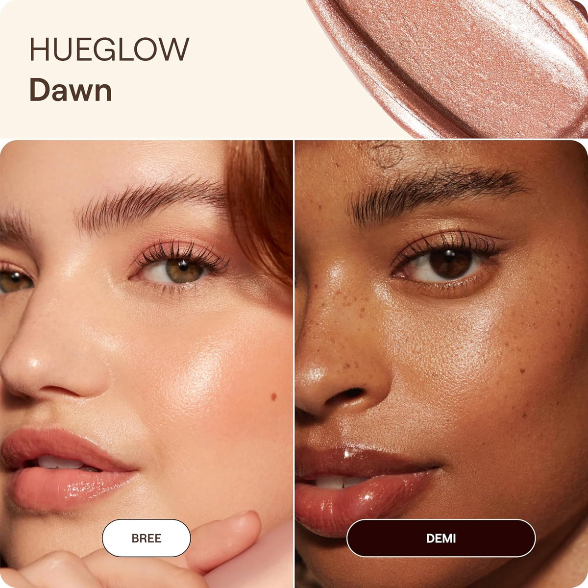 Hueglow Mini Liquid Highlighter Drops Serum - Dawn, 0.46 oz